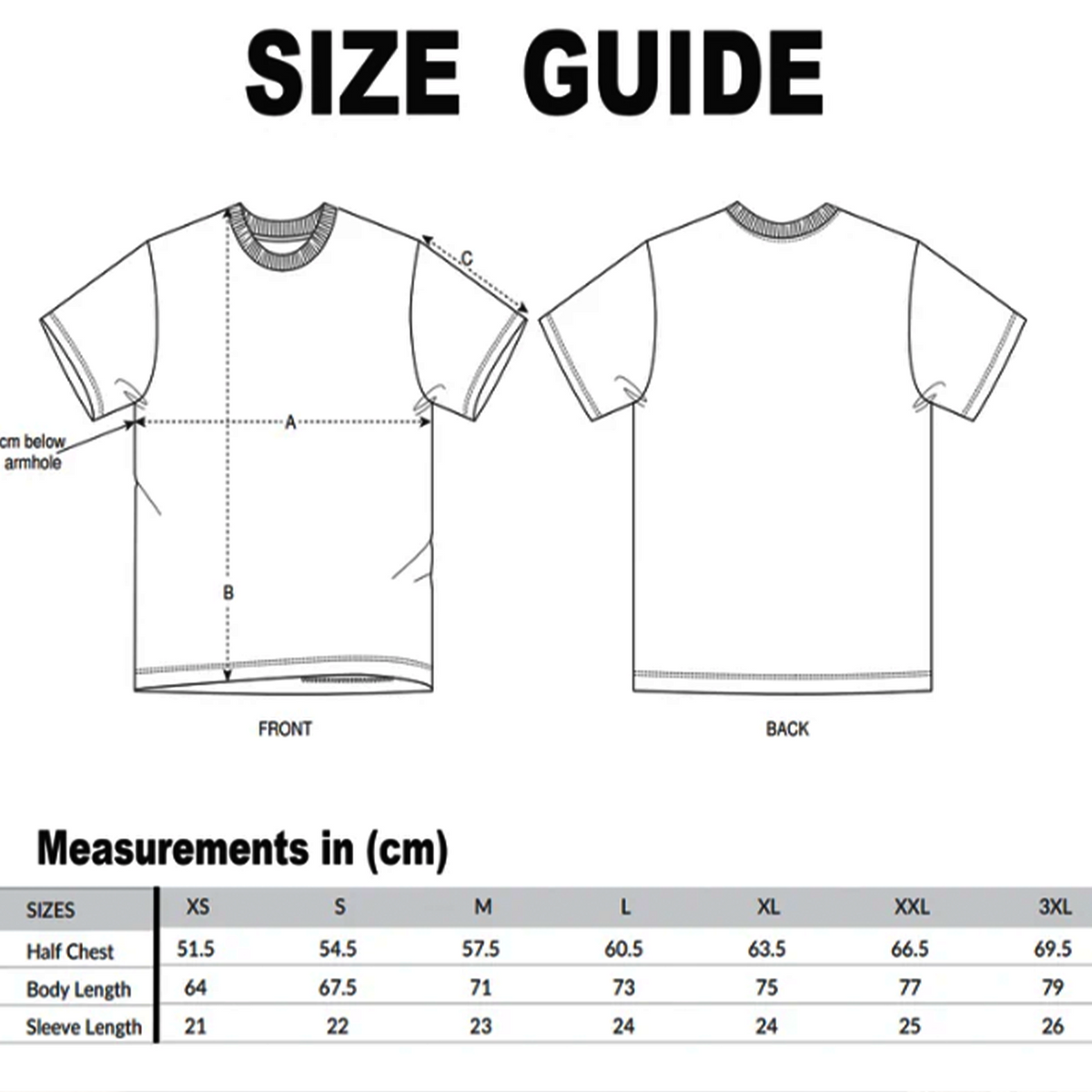 ILM Size Chart & Size Guide - Shopify Size Chart - ILM Size Chart & Size  Guide