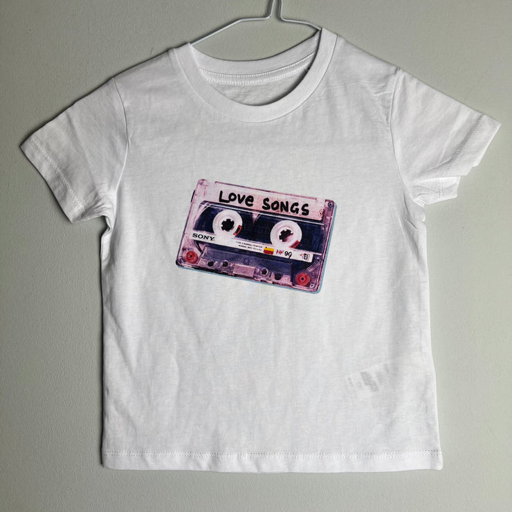 Love songs tape baby tee 3-4yr