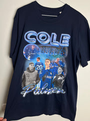 Cole homage tee navy, Medium (seconds)