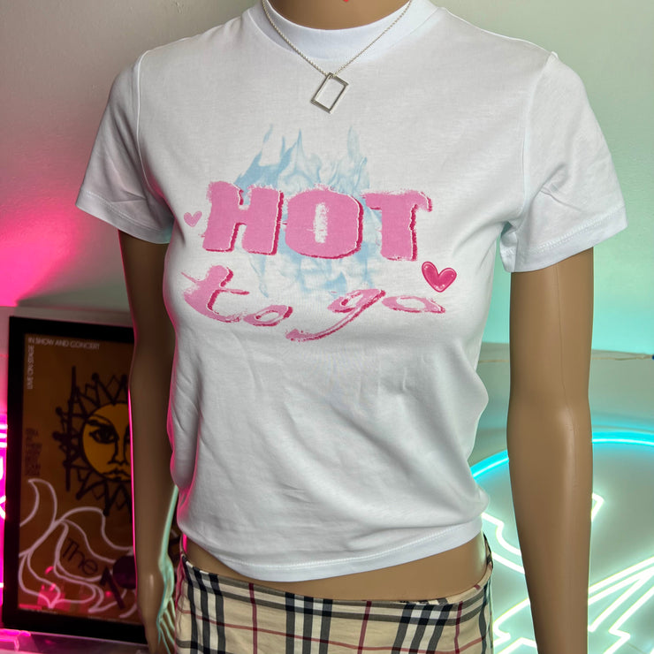 Hot to go graphic print T-shirt