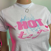 Hot to go graphic print T-shirt