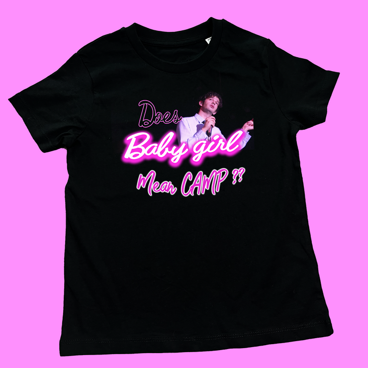 does baby girl mean camp? baby tee